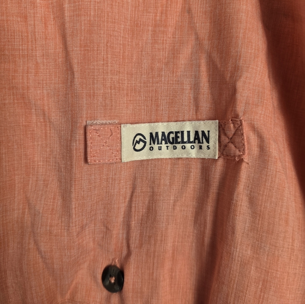 Magellan FISHGEAR NWOT LOT OF 2 S-Sleeve Plaid and Solid Peach Shirts. MENS 3XL - Picture 9 of 16